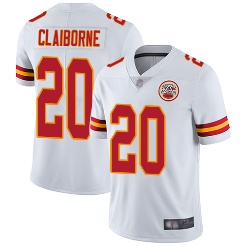 Men Kansas City Chiefs #20 Claiborne Morris White Vapor Untouchable Limited Player Football Nike NFL Jersey->youth nfl jersey->Youth Jersey